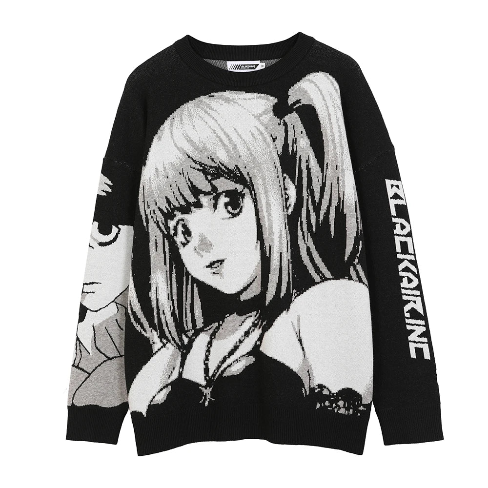 Anime Kawaii Winter Men Gothic Clothes Goth Man Sweater Men's Cartoon Women Tops