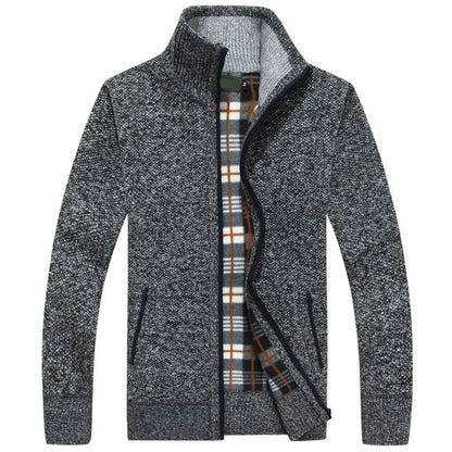 2025 New Men's Sweaters Autumn Winter Warm Zipper Cardigan Sweaters Man Casual Knitwear Sweatercoat male clothe