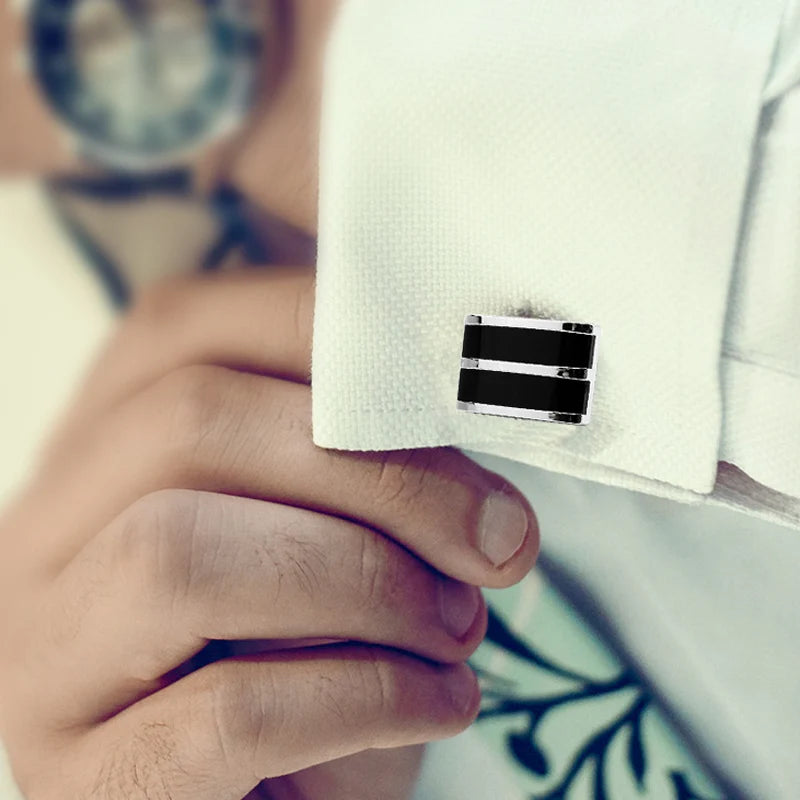 Luxury Stone Cufflinks for Mens Shirt High Quality Brand French Shirt Cuff Links Wedding Party Jewelry Low Price Promotion