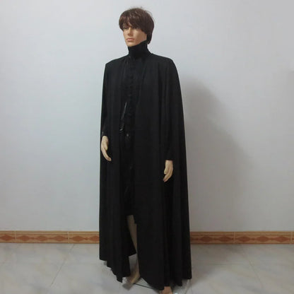 Movie Deathly Hallows Severus Snape Cosplay Costume Black Robe Halloween Uniforms Custom Made Any Size