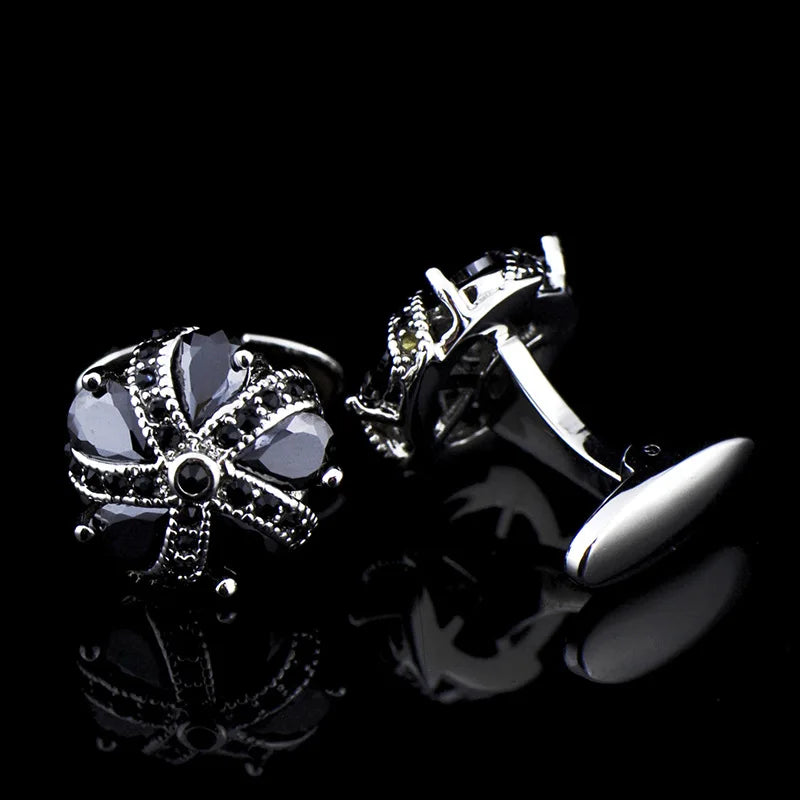 FLEXFIL Luxury shirt cufflinks for men's Brand cuff buttons cuff links gemelos High Quality round wedding abotoaduras Jewelry
