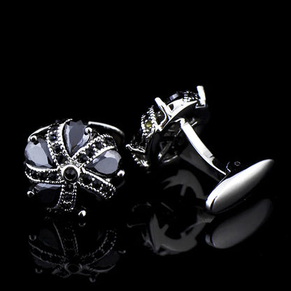 FLEXFIL Luxury shirt cufflinks for men's Brand cuff buttons cuff links gemelos High Quality round wedding abotoaduras Jewelry