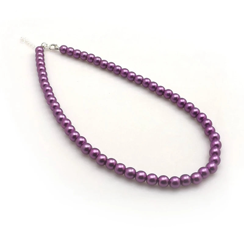 XiaoYaoTYM Mixed Lot 24pcs 8mm Imitation Pearl Necklace Fashion 17" Imitation Pearl Choker Wholesale
