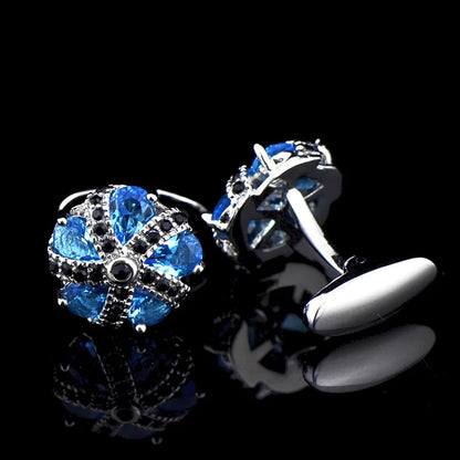 FLEXFIL Luxury shirt cufflinks for men's Brand cuff buttons cuff links gemelos High Quality round wedding abotoaduras Jewelry