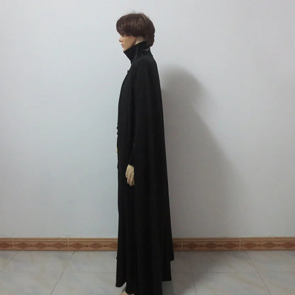 Movie Deathly Hallows Severus Snape Cosplay Costume Black Robe Halloween Uniforms Custom Made Any Size