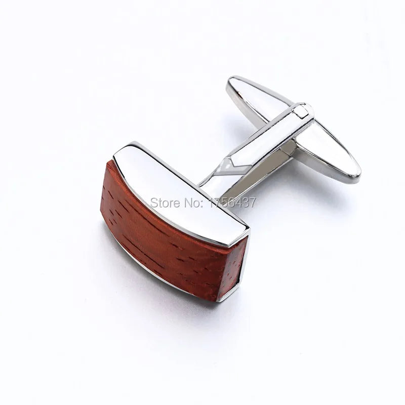 New Rosewood Cufflinks luxury mens wood cuff links brand Jewelry Formal Business wedding Fashion cufflink french shirt button