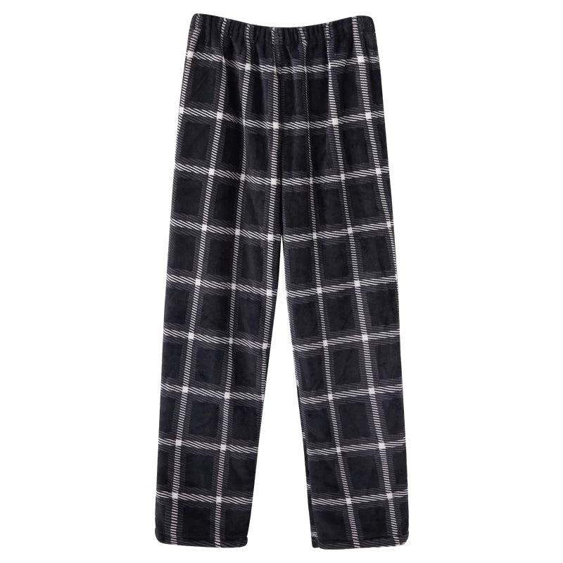 Thick Flannel Men's Plaid Trousers Big Yards Warm Sleep Pants Mens Pajamas Pants Bottoms Sleepwear Pajama for Men Pijama Hombre