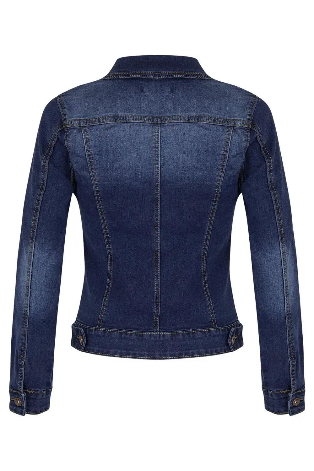2025 New Women's Long Sleeve Denim Jacket Fashion Slim Fit Stretch Jeans Coat Casual Female Clothing