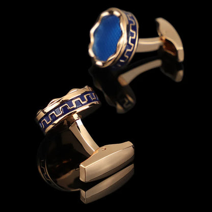 FLEXFIL Luxury shirt cufflinks for men's Brand cuff buttons cuff links gemelos High Quality round wedding abotoaduras Jewelry