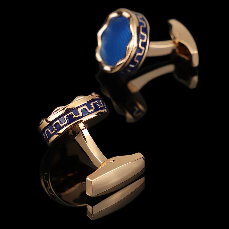 FLEXFIL Luxury shirt cufflinks for men's Brand cuff buttons cuff links gemelos High Quality round wedding abotoaduras Jewelry