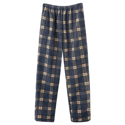 Thick Flannel Men's Plaid Trousers Big Yards Warm Sleep Pants Mens Pajamas Pants Bottoms Sleepwear Pajama for Men Pijama Hombre