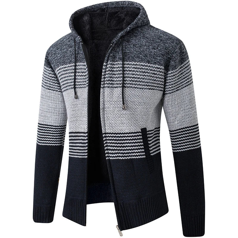 2025 New Men's Sweaters Autumn Winter Warm Zipper Cardigan Sweaters Man Casual Knitwear Sweatercoat male clothe