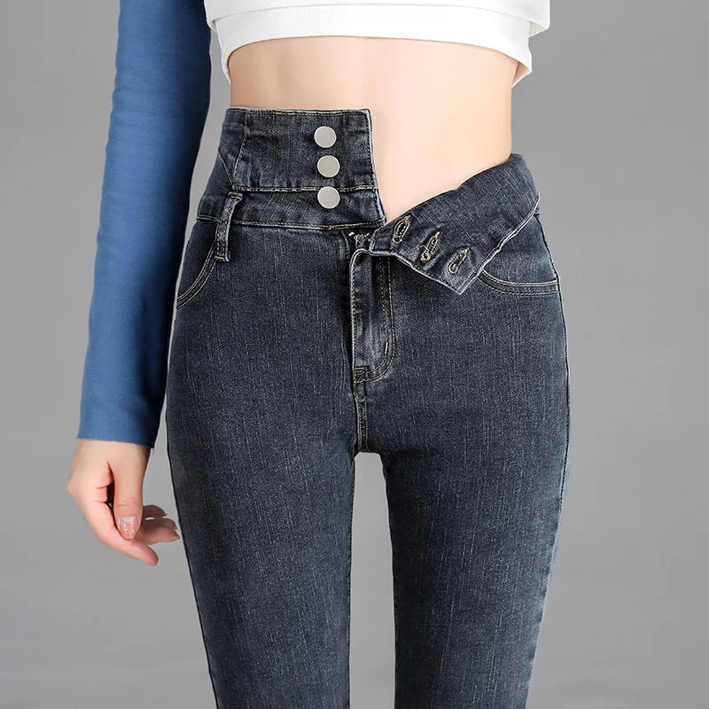 High-quality New Vintage High-waist Stretch Skinny Jeans,