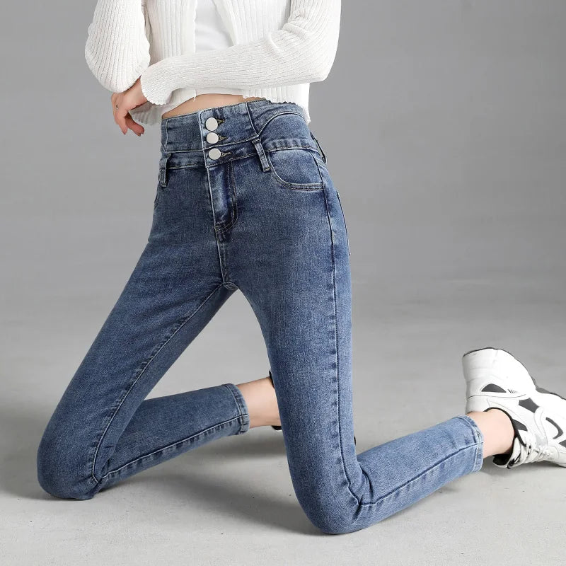 High-quality New Vintage High-waist Stretch Skinny Jeans,
