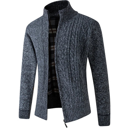 2025 New Men's Sweaters Autumn Winter Warm Zipper Cardigan Sweaters Man Casual Knitwear Sweatercoat male clothe