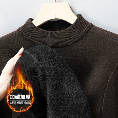 Half Turtleneck Knitwear Sweater New Autumn/Winter Mock Neck Sweatshirts Solid Color Pullovers Man Brand Casual Mens Clothing