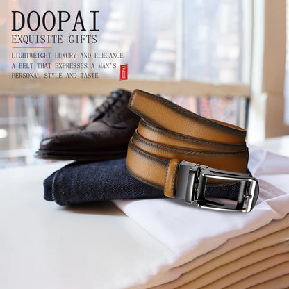 Men's Brand Leather Belts for Men 105cm-135cm Automatic Belt with Ratchet Strap Top Quality Belts Luxury Belts for Men