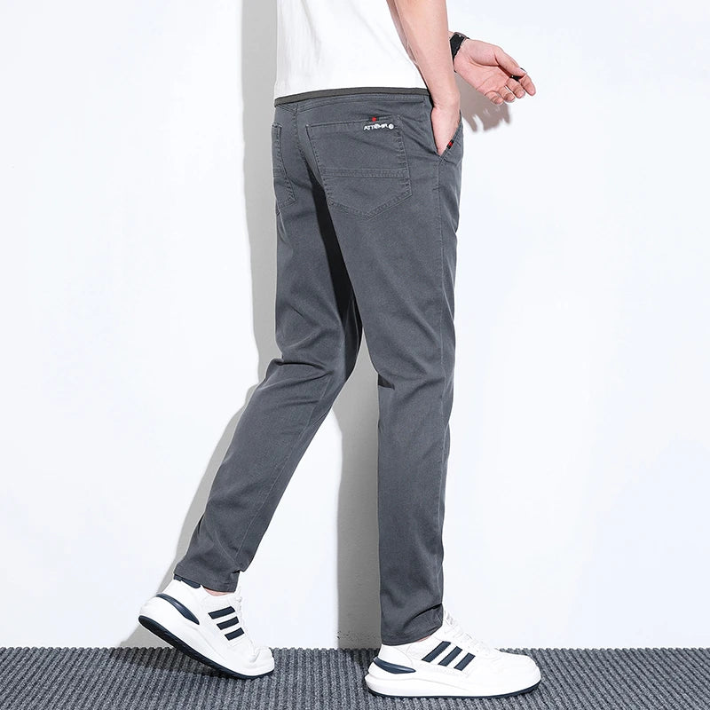 Men's Clothes Lyocell Thin Casual Pants Men Fashion Slim Classic Spring Summer Trousers Stretch Breathable Business Pants