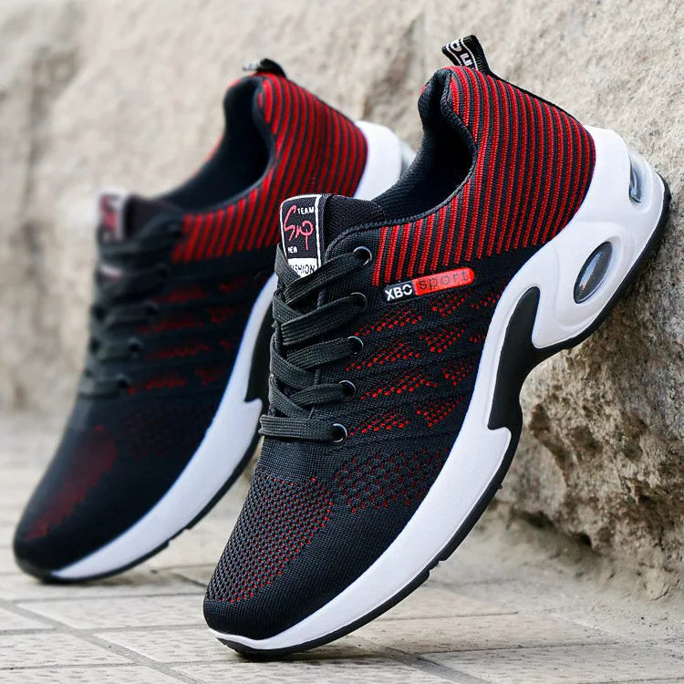 Men's casual sports shoes, breathable mesh lace-up versatile sports shoes