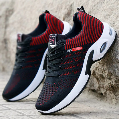 Men's casual sports shoes, breathable mesh lace-up versatile sports shoes