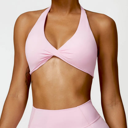 Yoga Bra Push-up Sports Fitness Vest Nylon Gym Workout Sports Underwear Sexy Breathable Quick Dry Athletic Training Crop Top