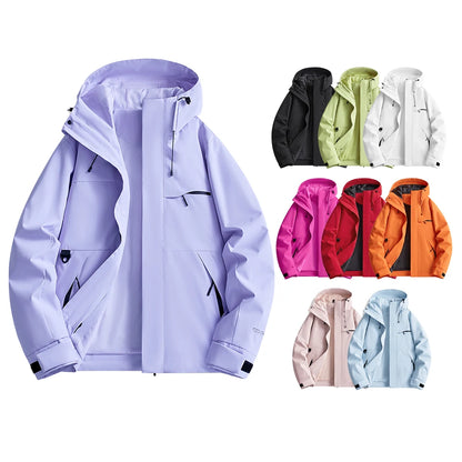 Spring Fall Waterproof Hiking Jacket Women Hooded Hunting Running Trekking Fishing Jackets Outdoor Ride Climbing Windbreaker