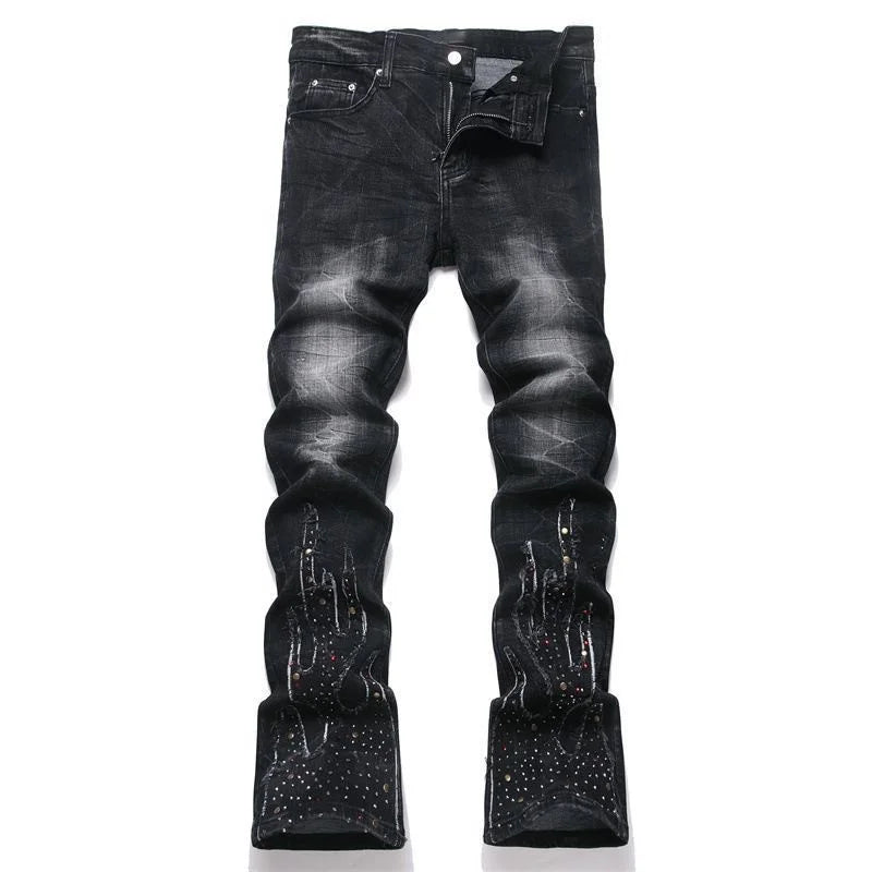 2026 Summer Brand Men's New Straight Leg Loose Lightweight Denim Jeans Classic Badge Business Casual Stretch Thin Retro Pants
