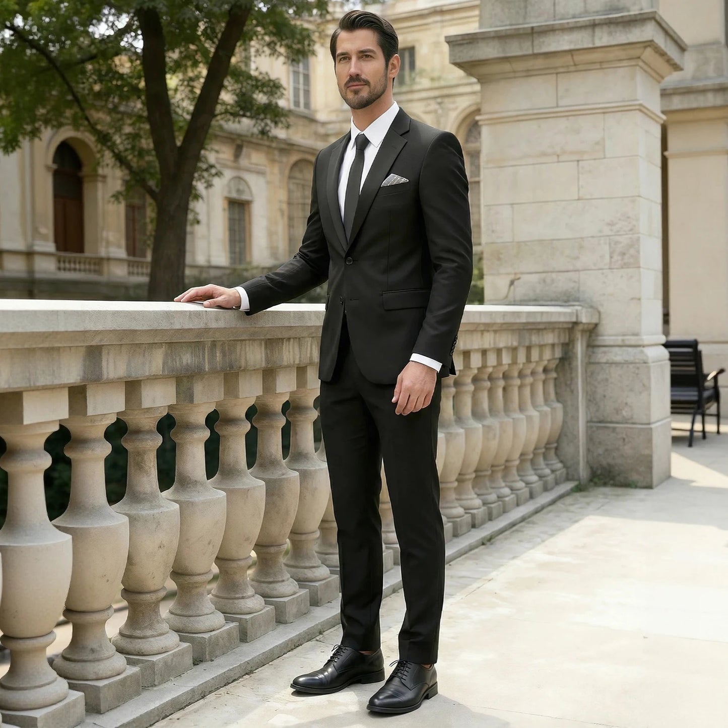 Men's Slim Fit Suit Blazer Business Wedding Party 2-Piece Jacket & Pant Suit