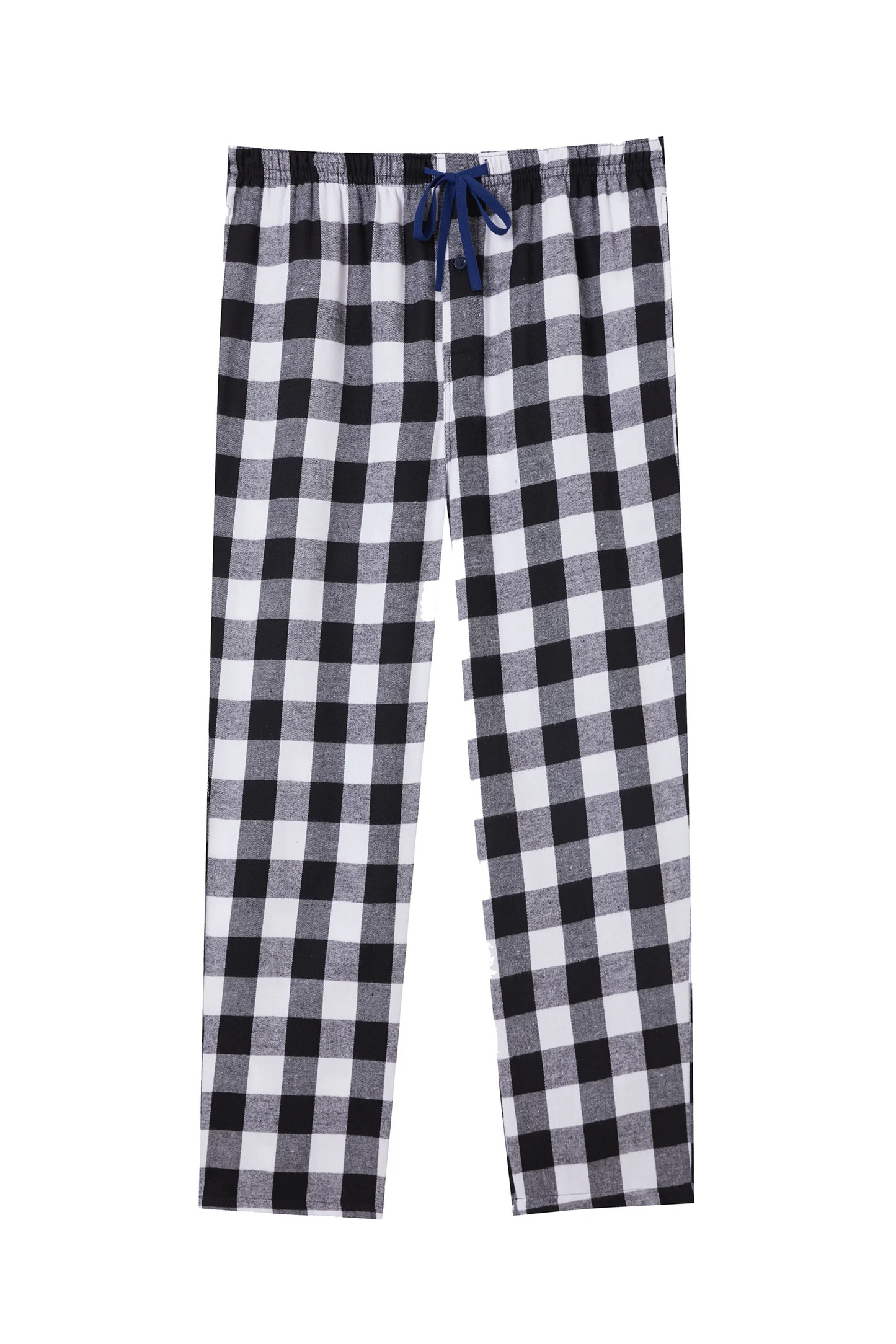 Men's Pajama Bottom Flannel Trendy Plaid Solid Casual Comfy with Pocket Warm Loose Sleeping Pants Stretchy Elastic Waistband
