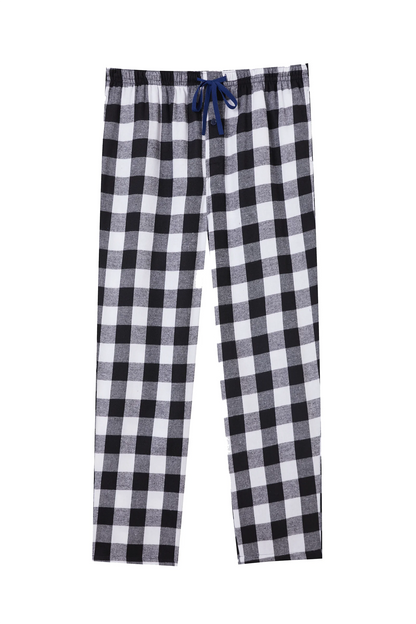 Men's Pajama Bottom Flannel Trendy Plaid Solid Casual Comfy with Pocket Warm Loose Sleeping Pants Stretchy Elastic Waistband