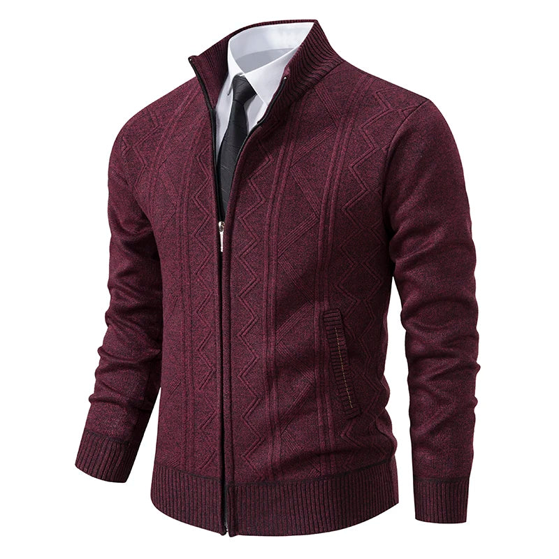 2025 New Men's Sweaters Autumn Winter Warm Zipper Cardigan Sweaters Man Casual Knitwear Sweatercoat male clothe