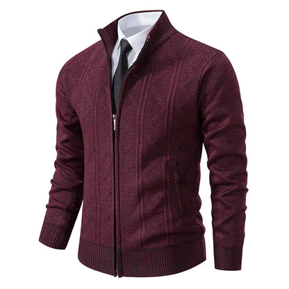 2025 New Men's Sweaters Autumn Winter Warm Zipper Cardigan Sweaters Man Casual Knitwear Sweatercoat male clothe