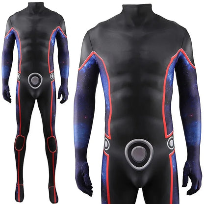 RGD4 Cosplay Young Avengers Wiccan Jumpsuit Superhero William Billy Adult Man Bodysuit Zentai Costume