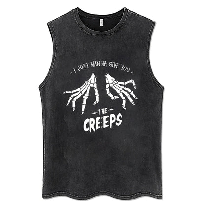 Y2K Tanks Tops for Men Women 100% Cotton Vintage Black Men's Clothing Hip Hop Punk Rock Sleeveless Tshirts Gothic Vests