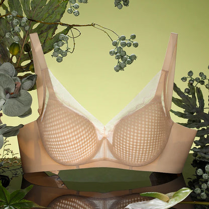 Big Chest Appears Small Bra for Women Lightweight Breathable Seamless Soft Support Breast Collection Anti Sagging Bra OWD6105