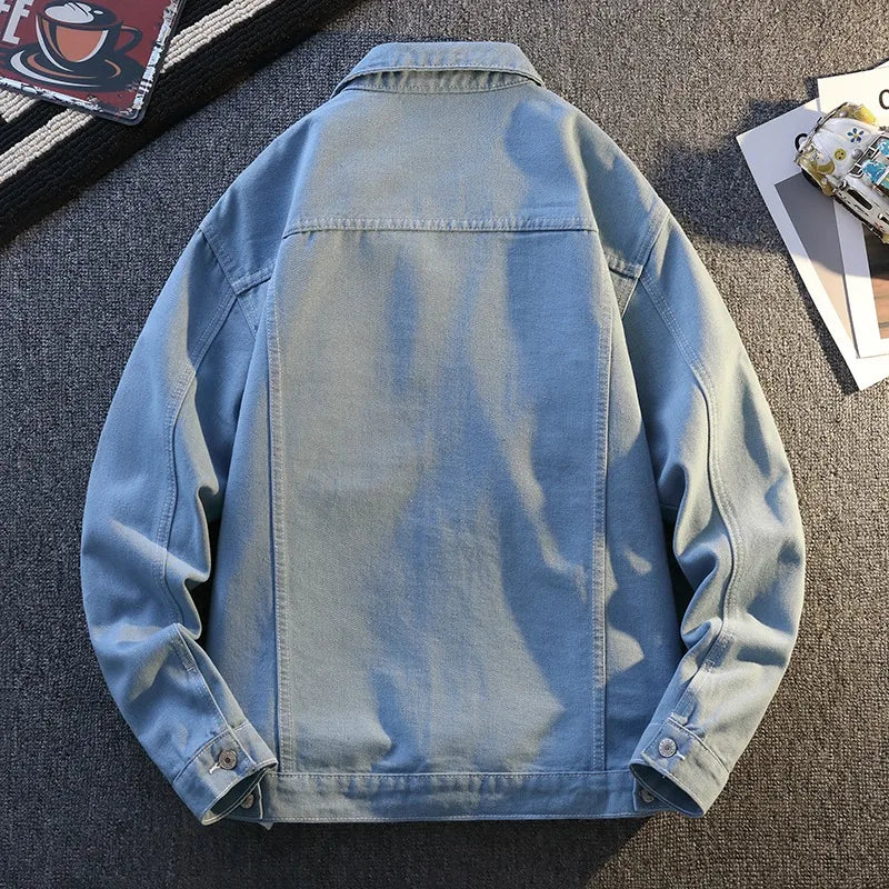 Man Coat Classic Denim Jackets For Man Relaxed Fit Streetwear Lightweight Comfortable Modern Design