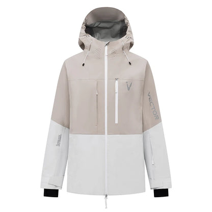 VECTOR Man and Woman Open Skiing Jacket with High Pressure Waterproof and Wear Resistant Full Pressure Adhesive Snowboard