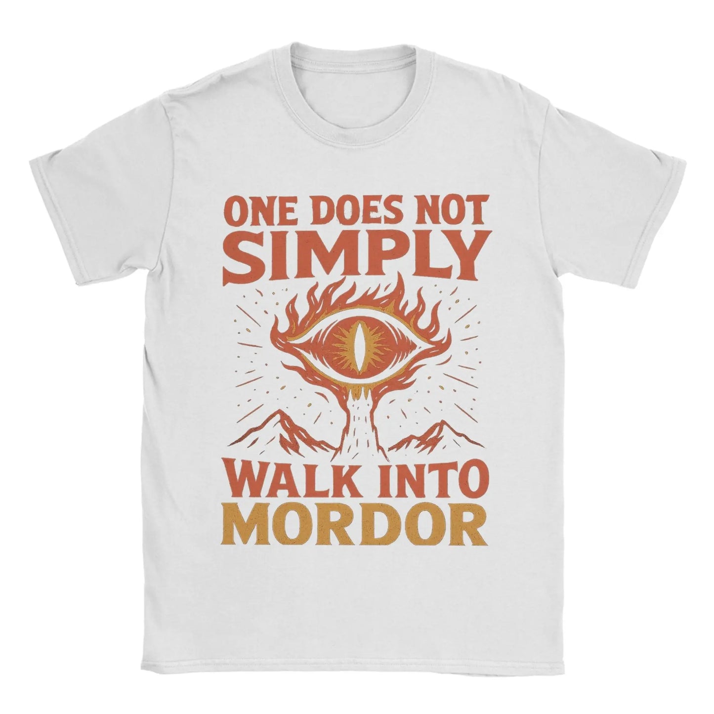 One Does Not Simply Walk Into Mordor Eye of Sauron L-Lords Of The R-Rings T-Shirts Men Pure Cotton Tees T Shirts 4XL Clothes