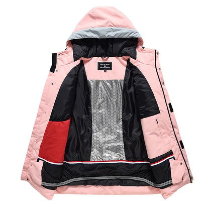 New Men's Women's Ski Suit Winter Outdoor Snow Wear Waterproof Windproof Thickened Warm Ski Clothing Jacket Pants Set Couple