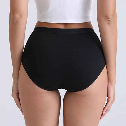 3pcs Cotton Women Panties Lady Plus Size Underwear Large Size High Waist Briefs Breathable Solid Color Female Lingerie