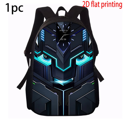 1/2/3/4/5PCS Robot Graphic Backpack Set | Ideal for Daily Travel