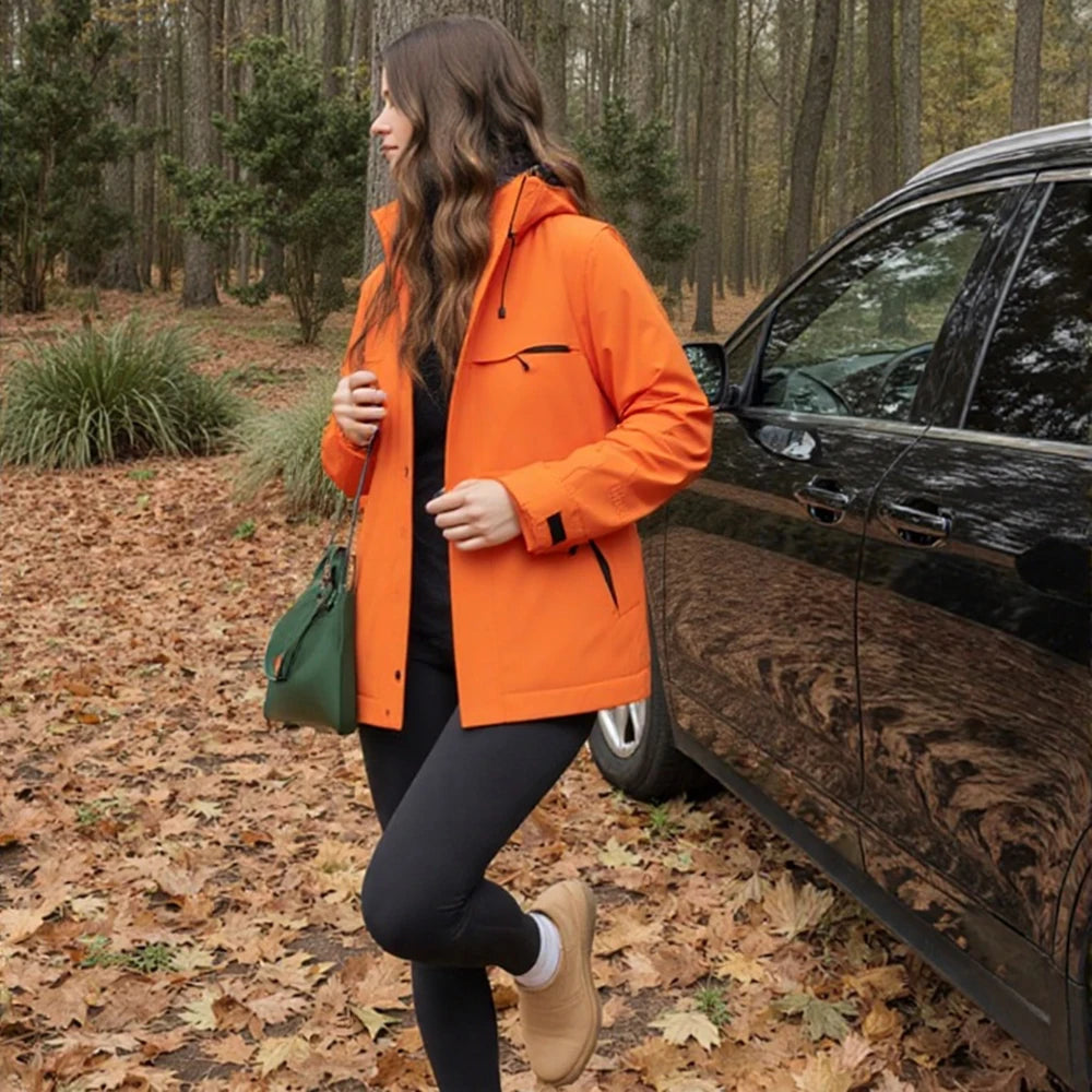 Spring Fall Waterproof Hiking Jacket Women Hooded Hunting Running Trekking Fishing Jackets Outdoor Ride Climbing Windbreaker