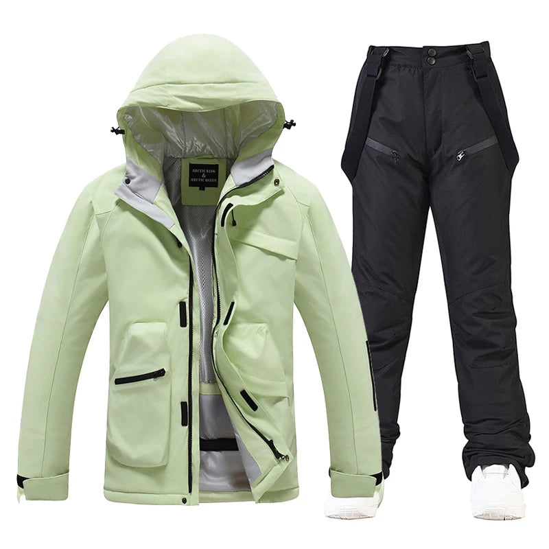 New, Men's and Women's Ski Suit Sets, Waterproof, Snow Costume, Ski Jacket and Pant Set, Outdoor Clothing, Snowboarding, Overall