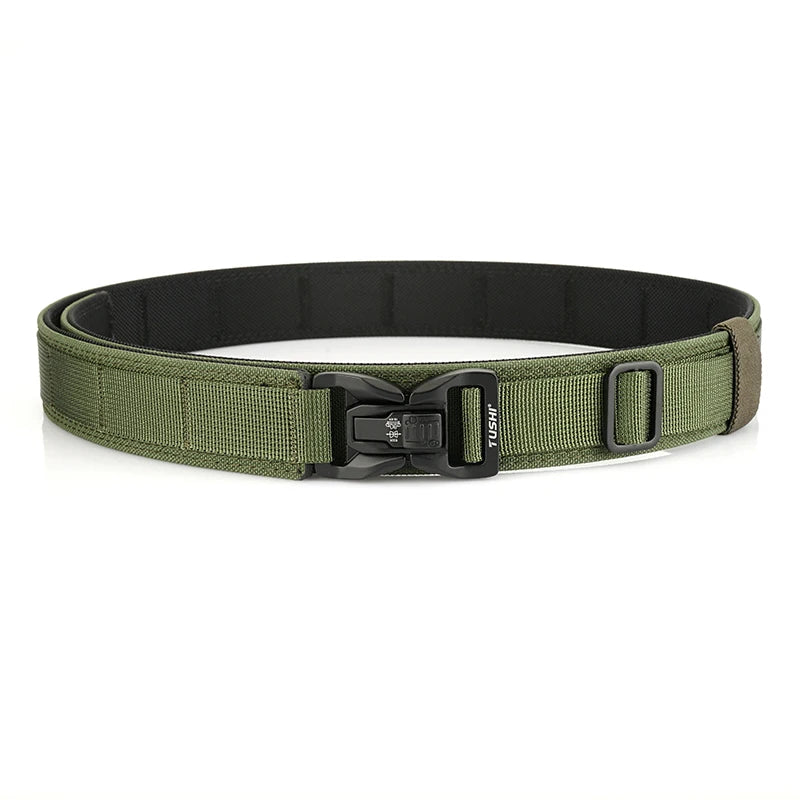 KOLBER 105cm/115cm Rigid Tactical Belt for Men Metal Buckle Quick Release Police Duty Belt Thick Nylon Casual Trouser Girdle