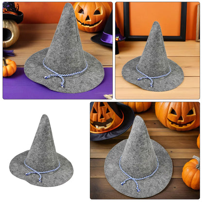 Men Wizard Hat Felt Halloween Witch Costume Scarecrow Enchantress Cosplay Accessories German Bavarian Hats For Sorcerer Dress Up