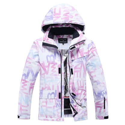 Fashion, Waterproof Snow Suit Sets for Women, Snowboarding Clothing, Ski Costumes, Winter Wear, Jacket Strap Pant for Girl's