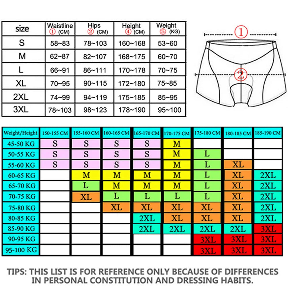 X-TIGER Men's Cycling Underwear with 5D Gel Pad Breathable Mesh MTB Bike Shorts Anti-Slip Quick Dry Bicycle Liner Shorts for Road Mountain Cycling