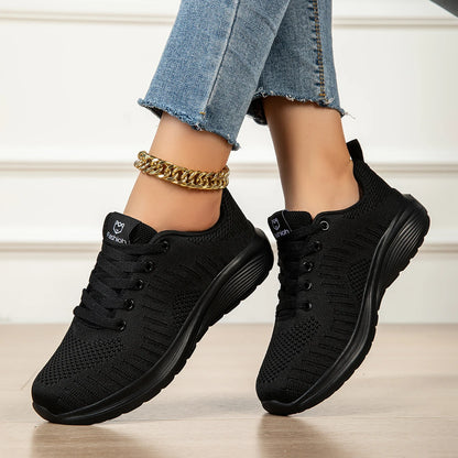 Women's Casual Sports Shoes, Breathable Running Shoes, Lightweight Flat-Soled Single Shoes,