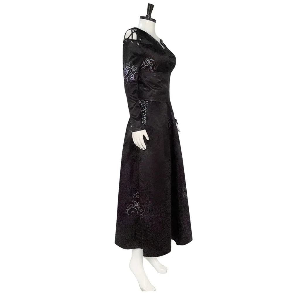 Bellatrix Anime Lestrange Cosplay Costume Halloween Carnival Party Disguise Roleplay Suit Female Women Adult Performance Wear