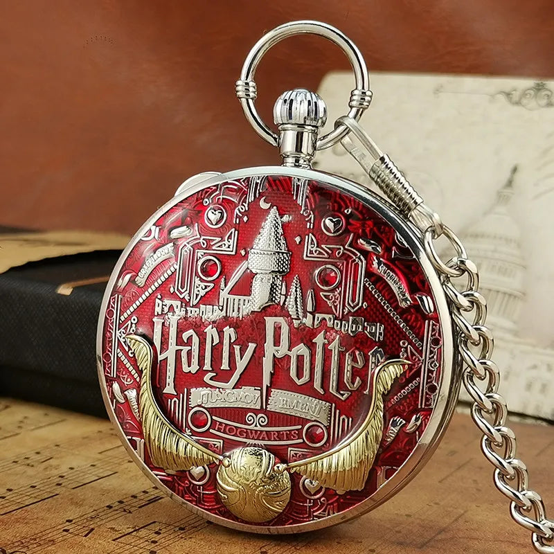 Anime Harry Pocket Watch Potter Cosplay Music Pocket Watch Quartz Pendant Clock Toys